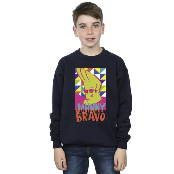 Johnny Bravo Pojkar Multi Triangles Pop Art Sweatshirt