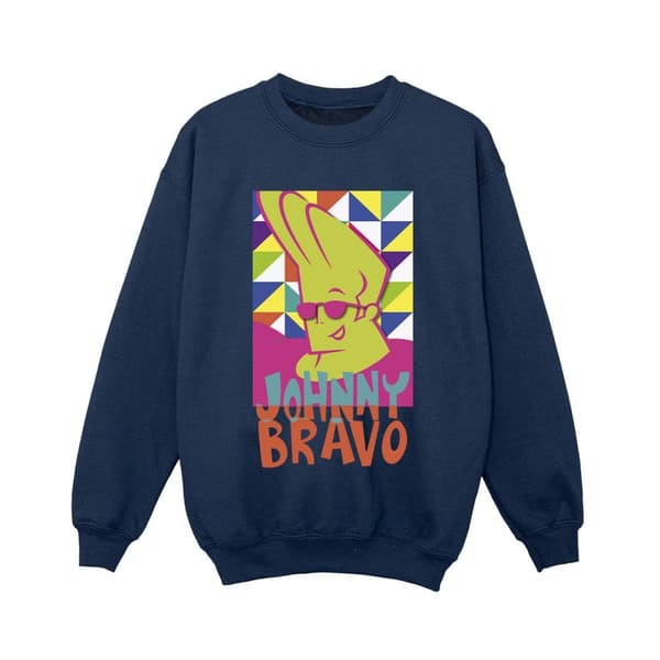 Johnny Bravo Pojkar Multi Triangles Pop Art Sweatshirt