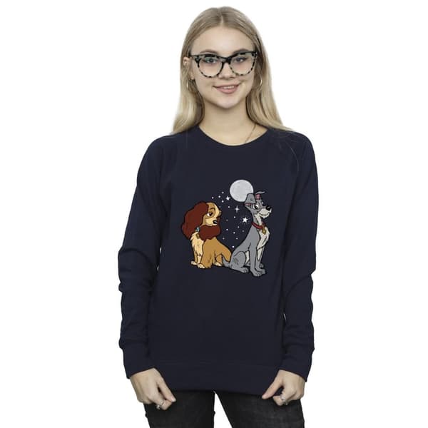Disney Womens/Ladies Lady And The Tramp Moon Sweatshirt