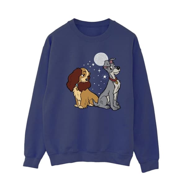 Disney Womens/Ladies Lady And The Tramp Moon Sweatshirt
