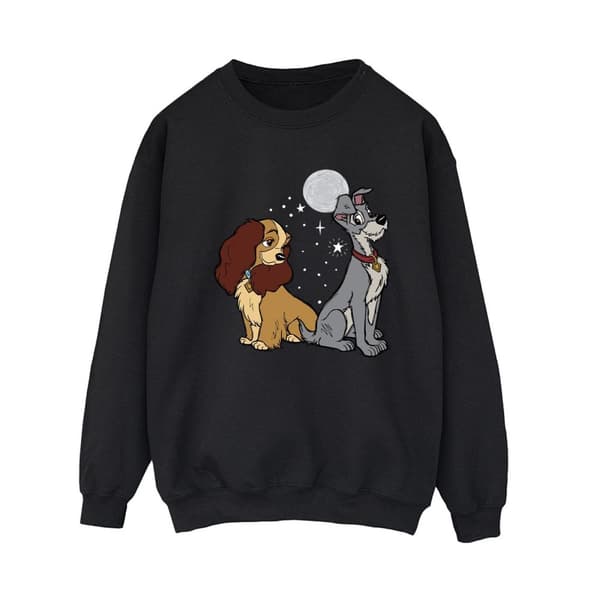 Disney Womens/Ladies Lady And The Tramp Moon Sweatshirt