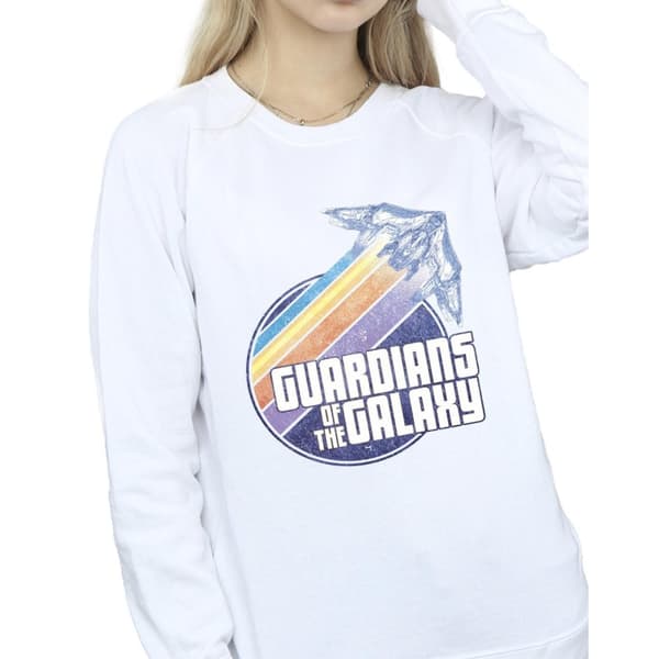 Guardians Of The Galaxy Womens/Ladies Badge Rocket Sweatshirt