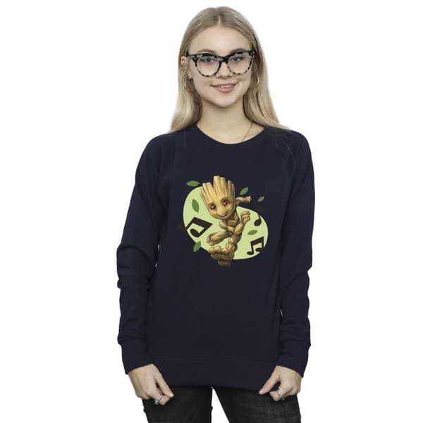 Marvel Guardians Of The Galaxy Groot - Sweatshirt med musiknoter - dam/dam