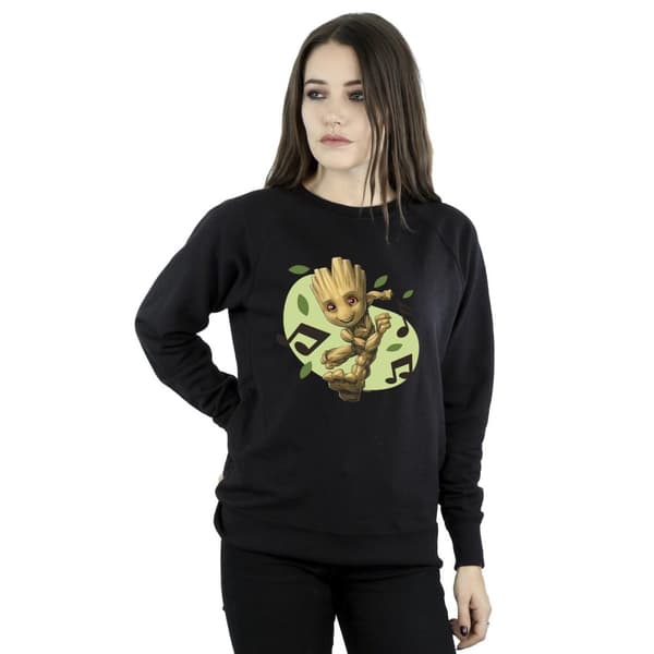 Marvel Guardians Of The Galaxy Groot - Sweatshirt med musiknoter - dam/dam