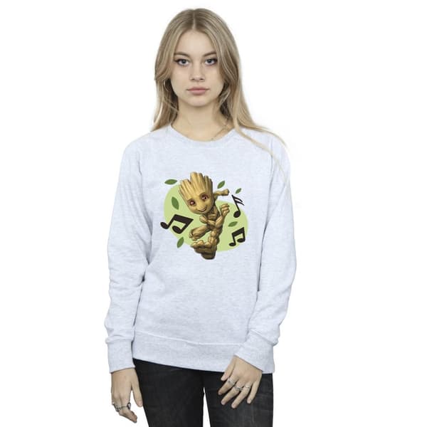 Marvel Guardians Of The Galaxy Groot - Sweatshirt med musiknoter - dam/dam