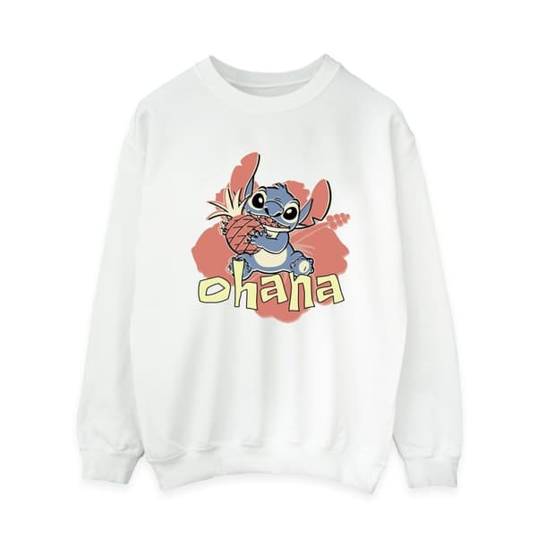 Disney Womens/Ladies Lilo And Stitch Ohana Pineapple Sweatshirt