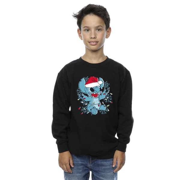 Disney Pojkar Lilo And Stitch Julbelysning Sketch Sweatshirt
