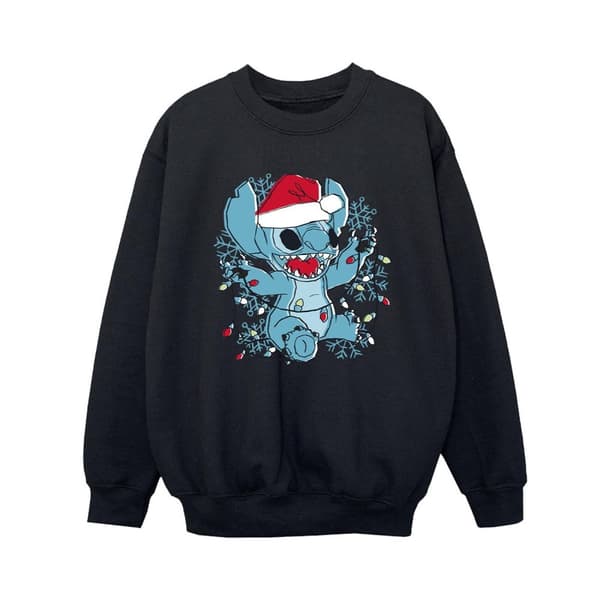 Disney Pojkar Lilo And Stitch Julbelysning Sketch Sweatshirt