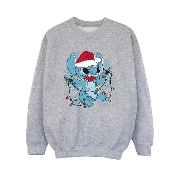 Disney Pojkar Lilo And Stitch Julbelysning Sketch Sweatshirt