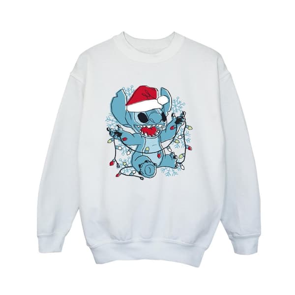 Disney Pojkar Lilo And Stitch Julbelysning Sketch Sweatshirt
