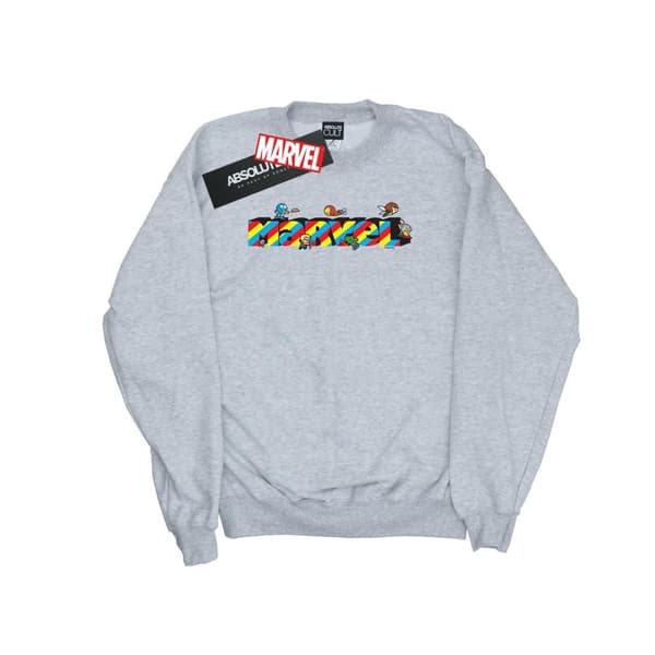 Marvel Girls Kawaii Marvel Stripes Sweatshirt
