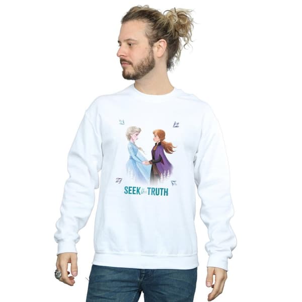 Disney Mens Frozen 2 Elsa And Anna Seek The Truth Sweatshirt