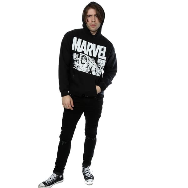Marvel Mens Comics Action Tiles huvtröja