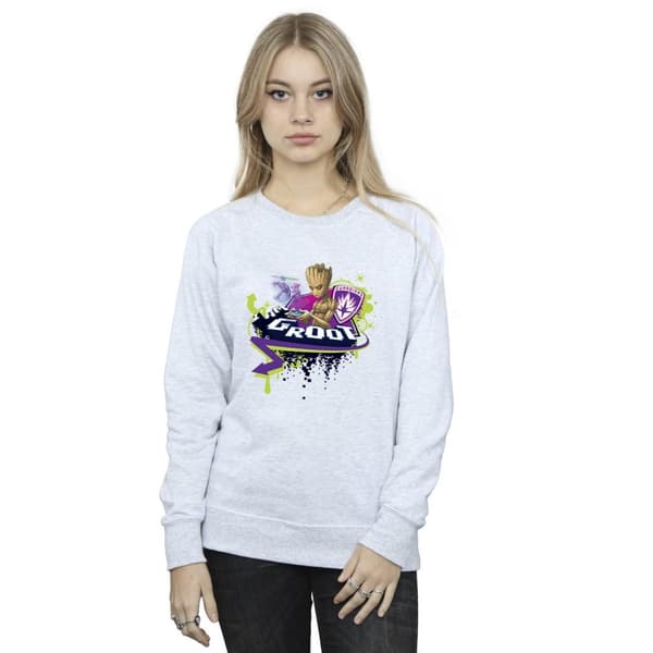 Marvel Dam/Tjej Guardians Of The Galaxy Groot Gaming Holo Sweatshirt