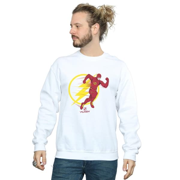 DC Comics Mens The Flash Running Emblem Sweatshirt