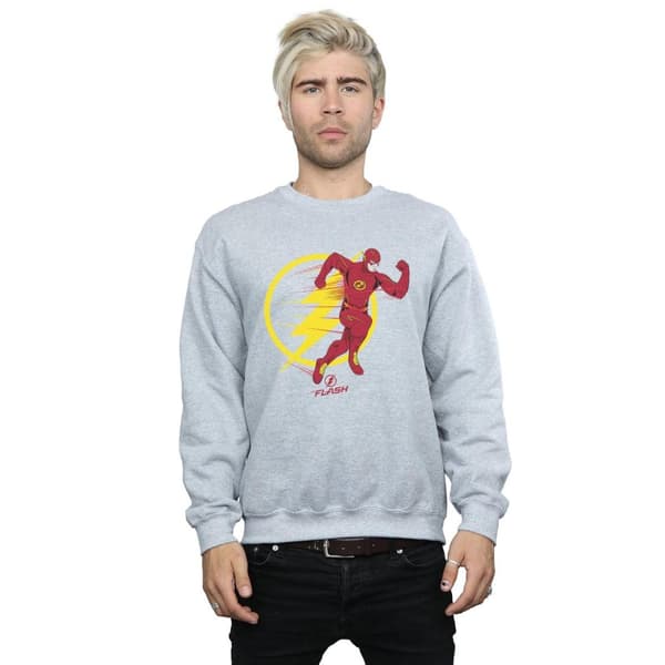 DC Comics Mens The Flash Running Emblem Sweatshirt