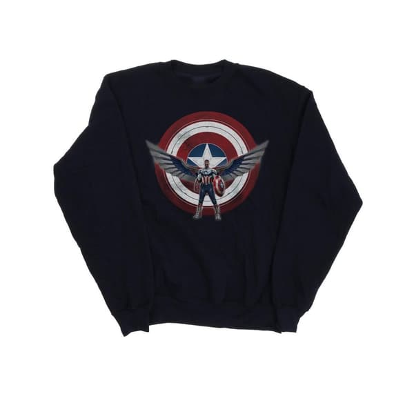 Marvel Girls Falcon And The Winter Soldier Captain America Sköld Pose Sweatshirt