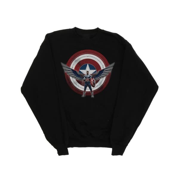 Marvel Girls Falcon And The Winter Soldier Captain America Sköld Pose Sweatshirt