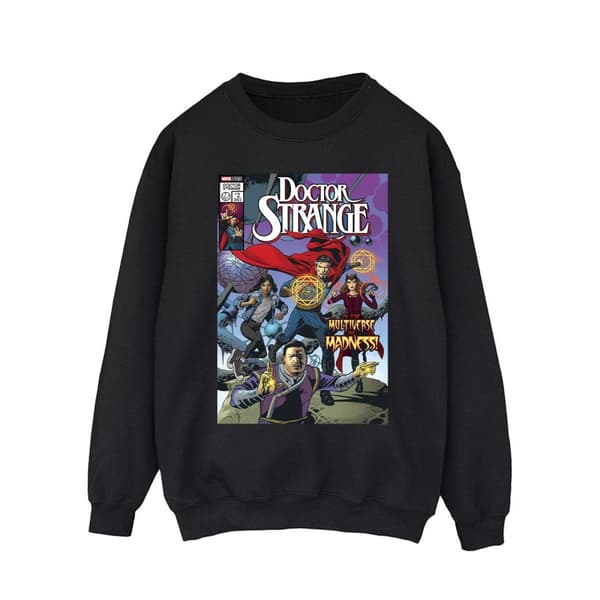 Marvel Mens Doctor Strange Comic Circles Sweatshirt Black L