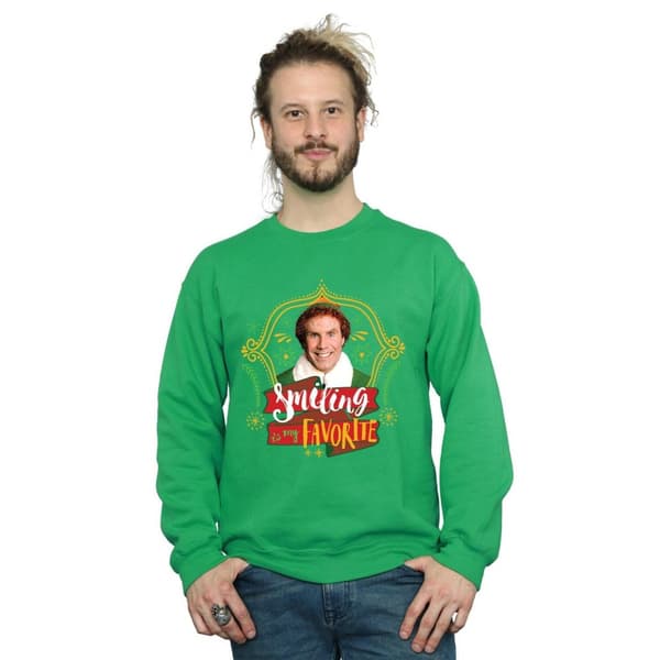Elf Buddy Smiling-tröja, herr