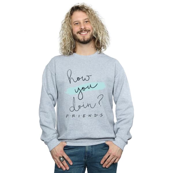 Friends Mens How You Doin? Handwriting Sweatshirt