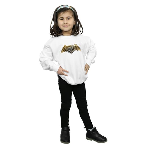 DC Comics Girls Justice League Movie Batman Logo Textured Sweatshirt