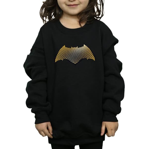DC Comics Girls Justice League Movie Batman Logo Textured Sweatshirt