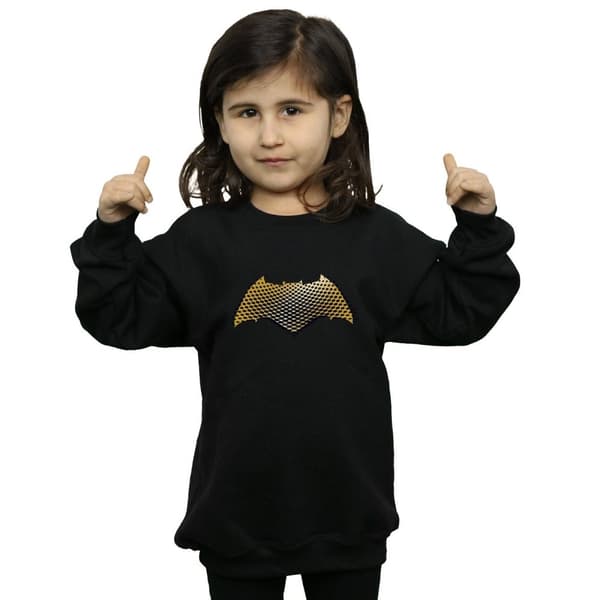 DC Comics Girls Justice League Movie Batman Logo Textured Sweatshirt