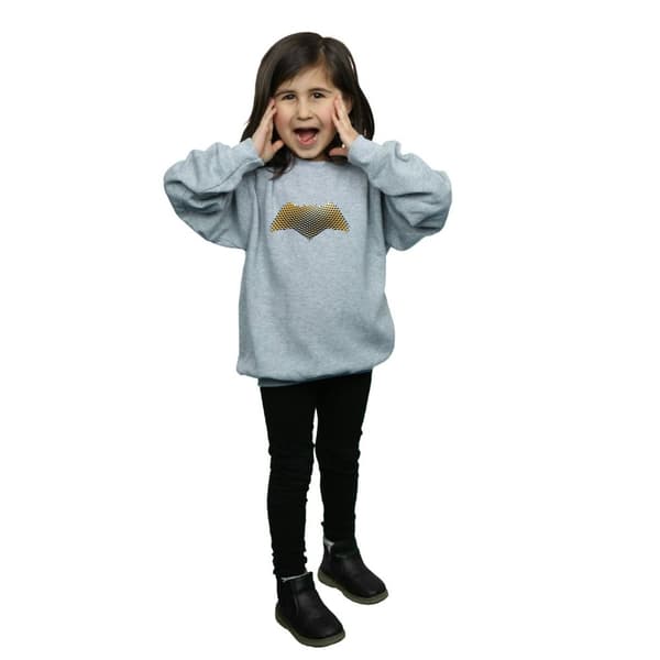 DC Comics Girls Justice League Movie Batman Logo Textured Sweatshirt