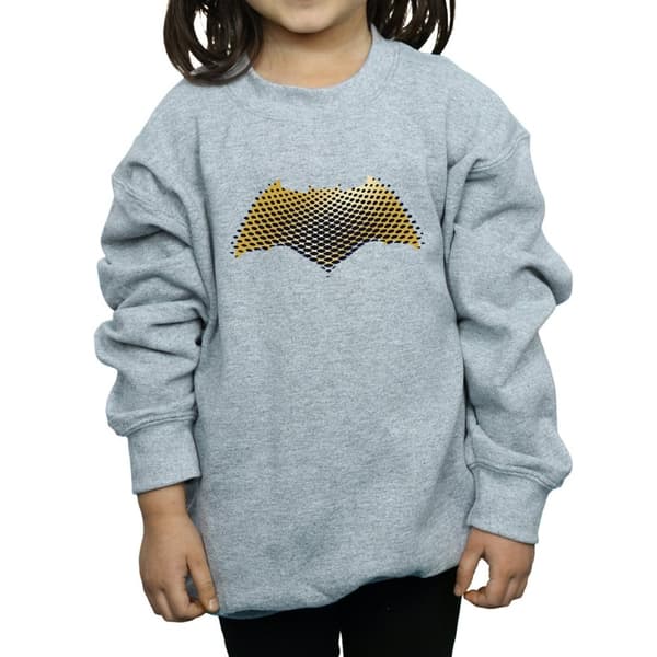 DC Comics Girls Justice League Movie Batman Logo Textured Sweatshirt