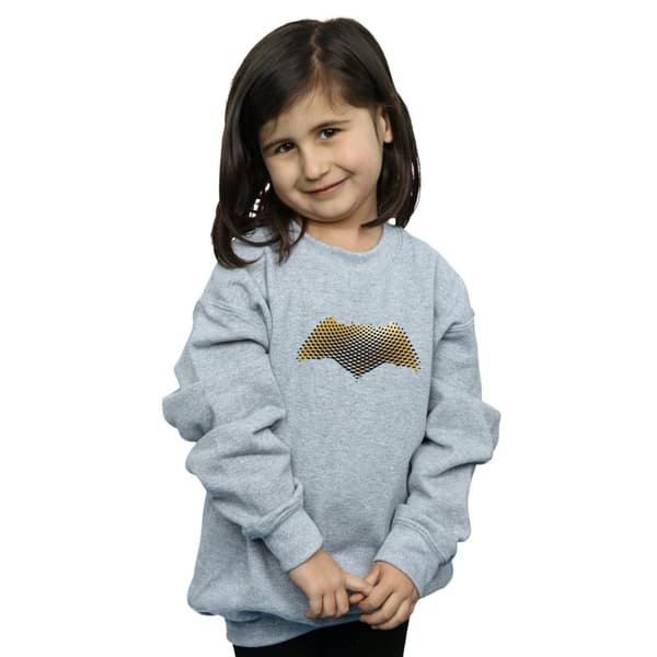 DC Comics Girls Justice League Movie Batman Logo Textured Sweatshirt