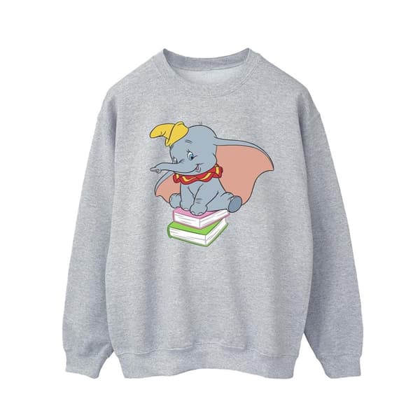 Disney Mens Dumbo Sitter På Böcker Sweatshirt