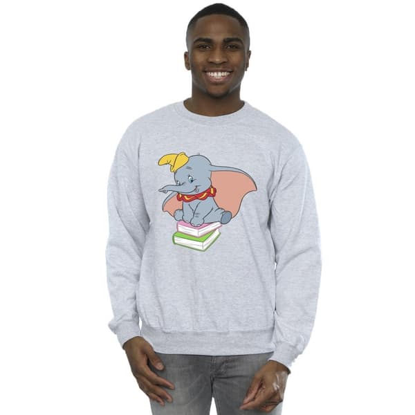 Disney Mens Dumbo Sitter På Böcker Sweatshirt