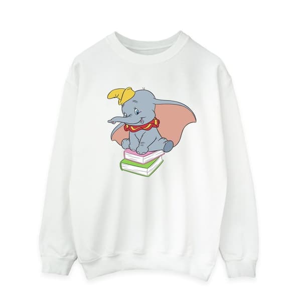 Disney Mens Dumbo Sitter På Böcker Sweatshirt