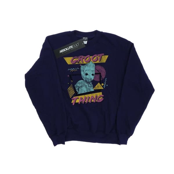Marvel Pojkar Guardians Of The Galaxy Vol. 2 Groot Thing Sweatshirt Navy Blue 5-6 Years