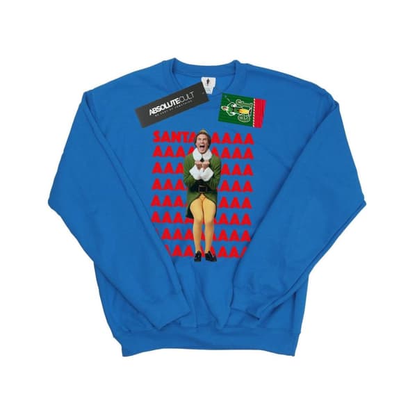 Elf Mens Buddy Santa Scream Sweatshirt