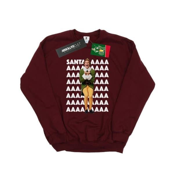 Elf Mens Buddy Santa Scream Sweatshirt