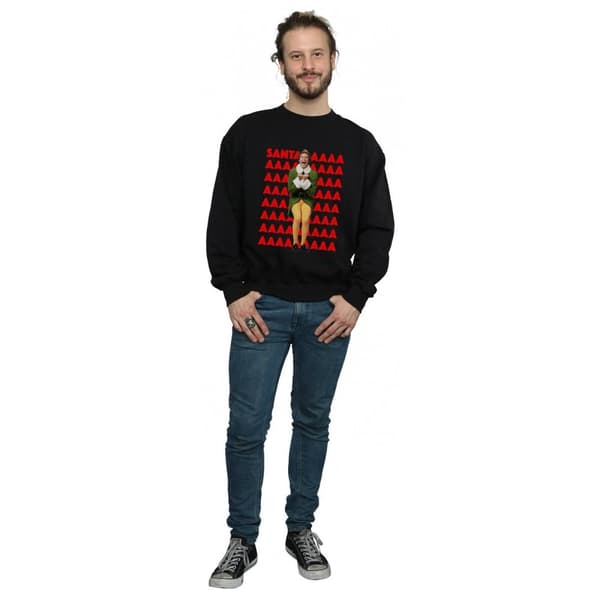 Elf Mens Buddy Santa Scream Sweatshirt