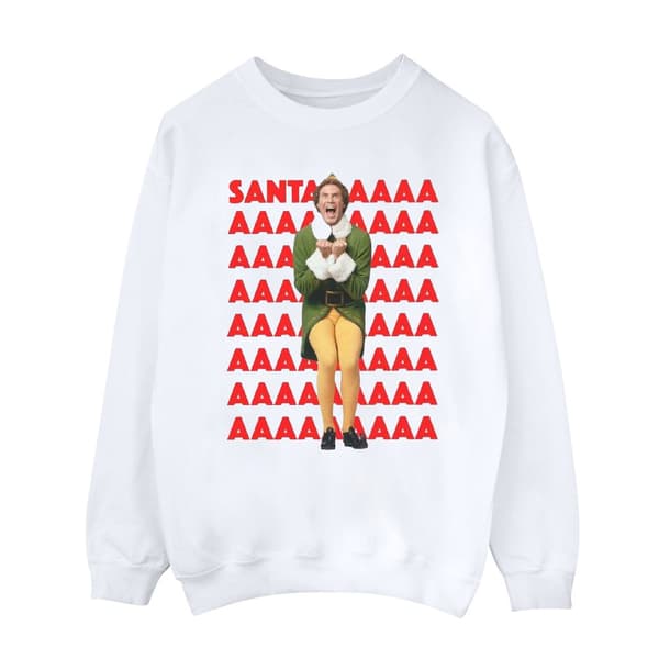 Elf Mens Buddy Santa Scream Sweatshirt