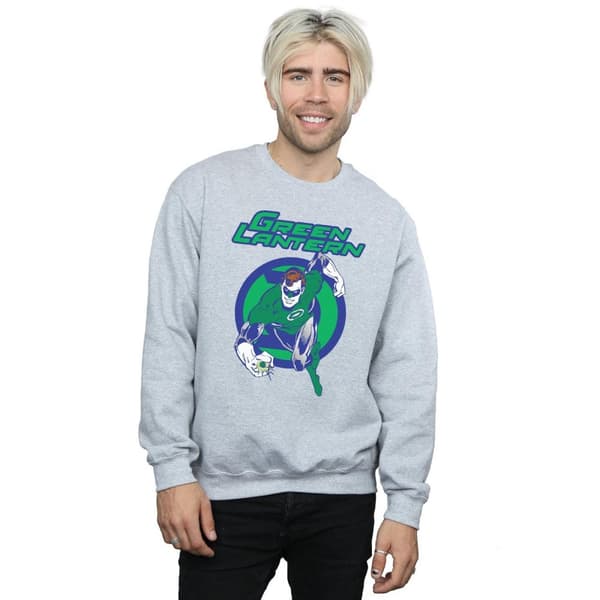 DC Comics Mens Green Lantern Leap Sweatshirt