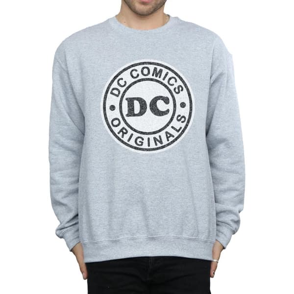 DC Comics Mens DC Originals Crackle Logo Sweatshirt