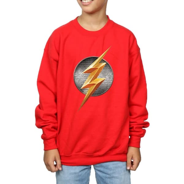 DC Comics Boys Justice League Movie Flash Emblem Sweatshirt