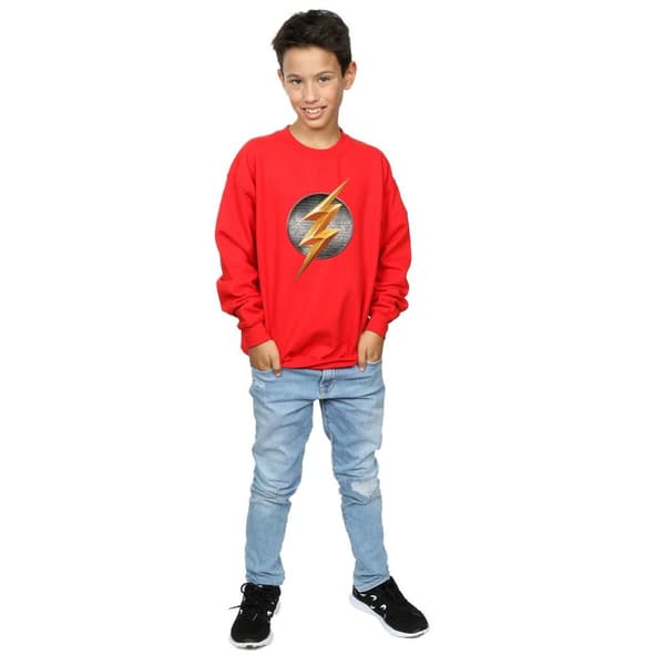 DC Comics Boys Justice League Movie Flash Emblem Sweatshirt