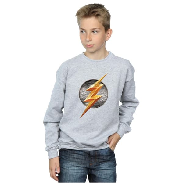 DC Comics Boys Justice League Movie Flash Emblem Sweatshirt