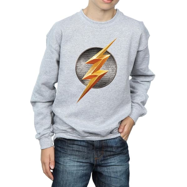 DC Comics Boys Justice League Movie Flash Emblem Sweatshirt