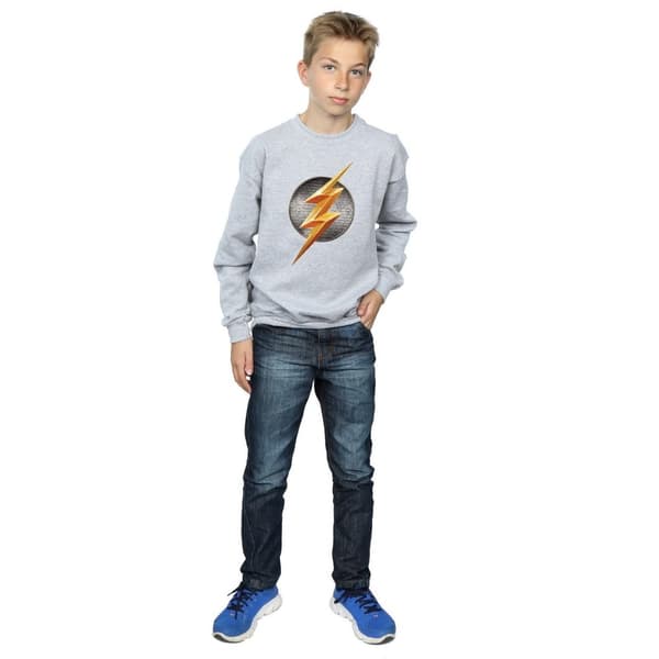 DC Comics Boys Justice League Movie Flash Emblem Sweatshirt