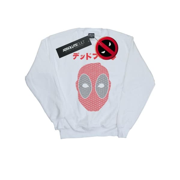 Marvel Mens Deadpool Japanese Seigaiha Head Sweatshirt