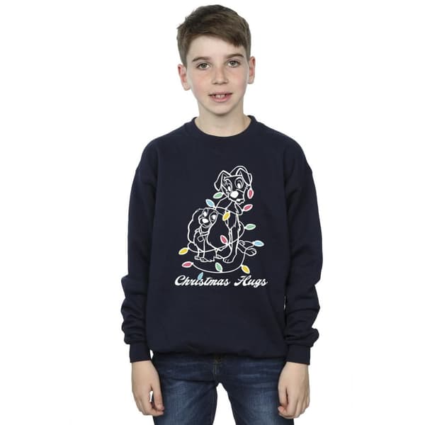 Disney Pojkar Lady And The Trump Christmas Hugs Sweatshirt