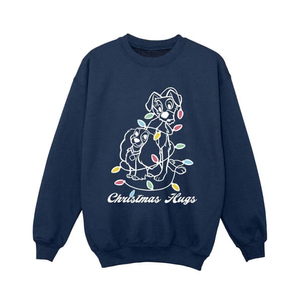 Disney Pojkar Lady And The Trump Christmas Hugs Sweatshirt