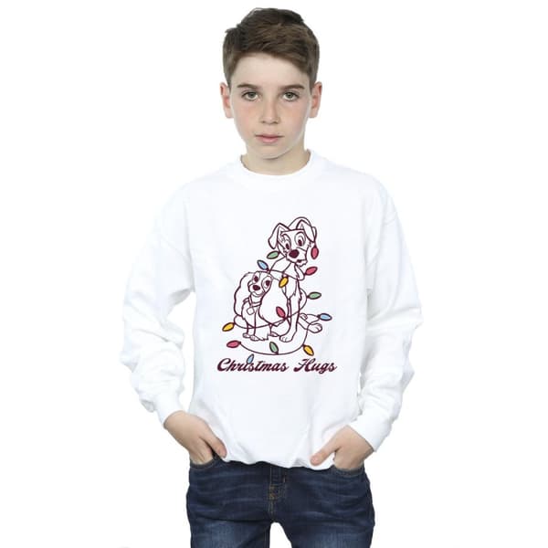 Disney Pojkar Lady And The Trump Christmas Hugs Sweatshirt